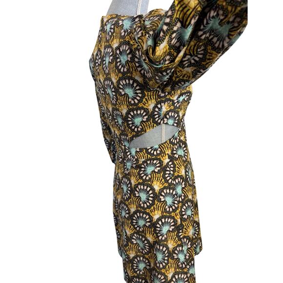 Alexis Yellow Orissa Side Cut Out Puff Sleeve Mini Dress Size Small Wedding - Picture 5 of 9